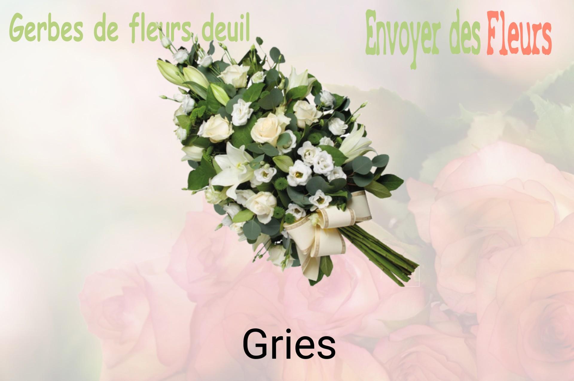Gerbe de fleurs de deuil livrée à Gries